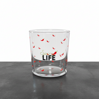 WD LifeStyle Set of 4 Decorated Glass Tumblers 300 ml