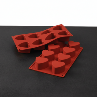 Stampo Silicone Cuore Silikomart 8 Cavità 90 ml