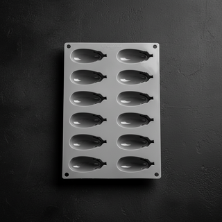 Pavoni Aubergine Silicone Mould 12 Cavities 35ml