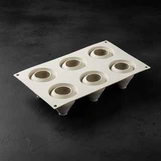 Stampo silicone occhio su cemento nero