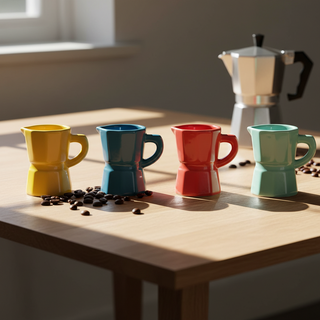 Tazzine Balvi Forma Moka 60 ml Ceramica Set 4