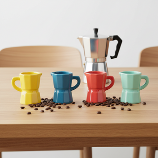 Tazzine Balvi Forma Moka 60 ml Ceramica Set 4