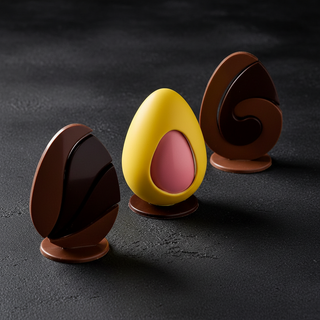 Martellato 3-Piece Chocolate Egg Mould Set 2D PVC