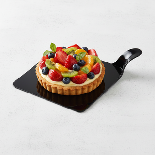 Vassoio quadrato con dolce di frutta