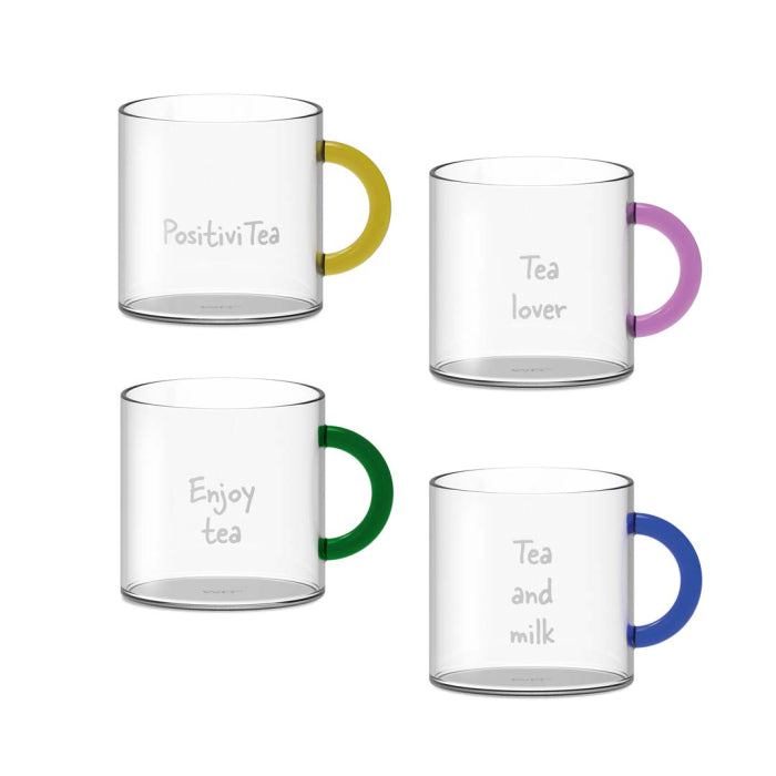 WD | SET 4 TAZZE DA THE IN VETRO 250 ML