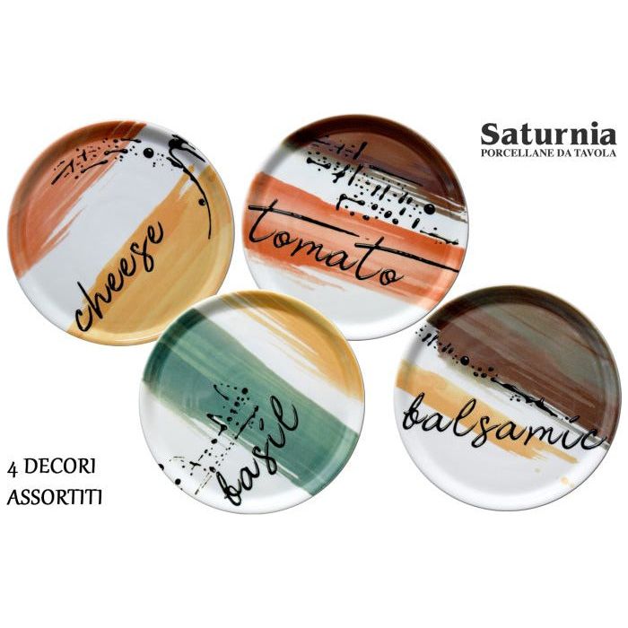 SATURNIA | PIATTO PIZZA 31 CM CON DECORI