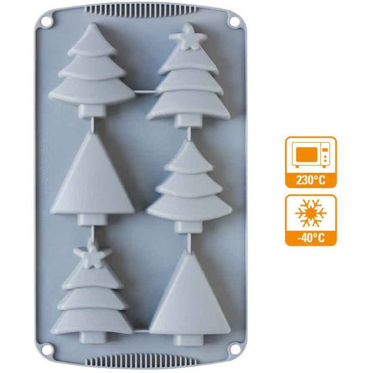 DECORA | STAMPO IN SILICONE ALBERI DI NATALE